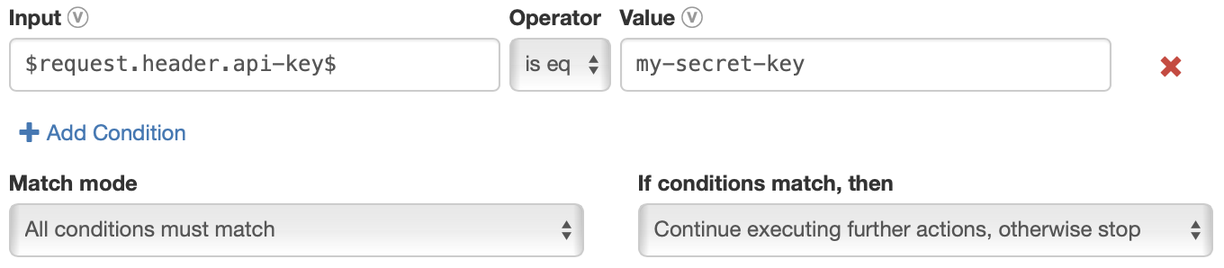 Quick Conditions Based Authentication